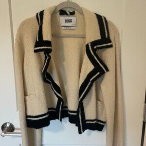 EENK Cropped over sized sleeve cardigan